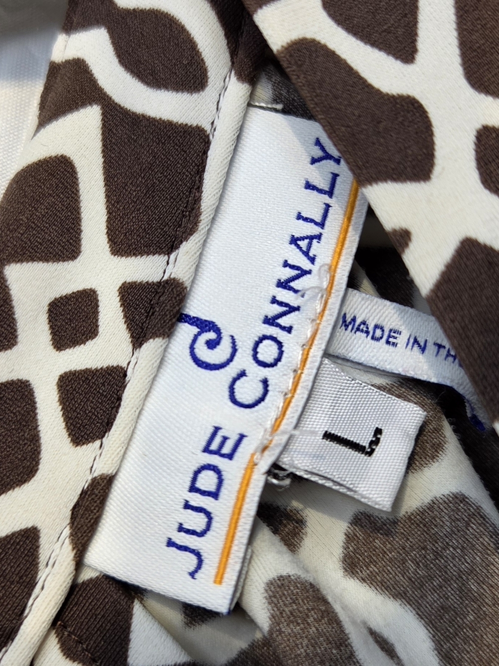 Jude Connally Brown & White Halter With Keyhole